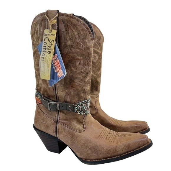Durango Crush Women's Stefanie Spielman Brown Western Boots - Picture 1 of 16